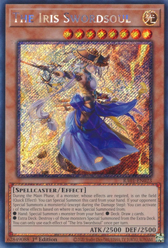 The Iris Swordsoul [RA01-EN023] Platinum Secret Rare | Card Merchant Takapuna