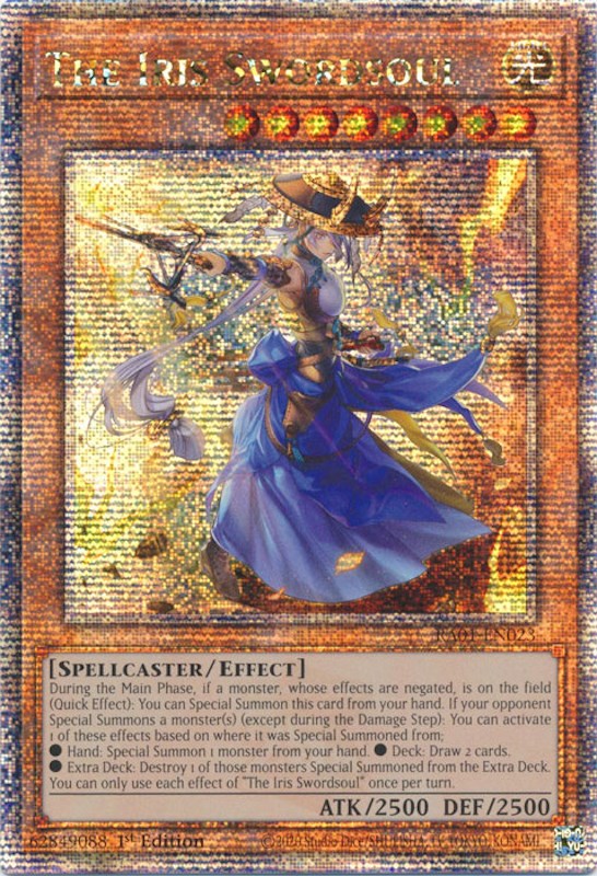 The Iris Swordsoul [RA01-EN023] Quarter Century Secret Rare | Card Merchant Takapuna