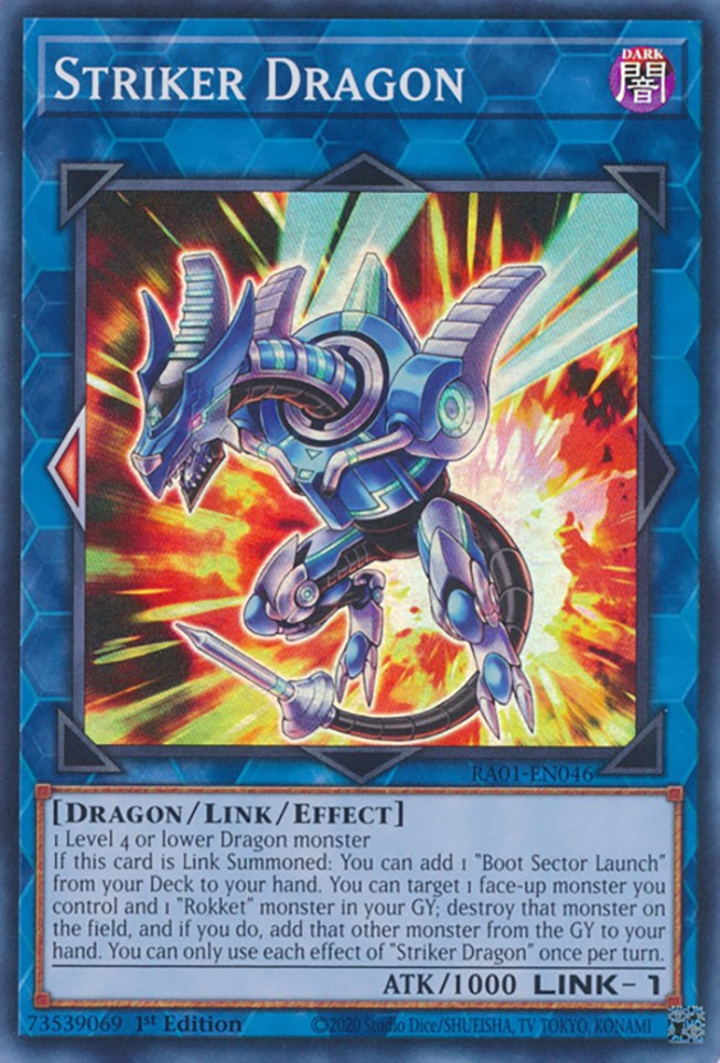 Striker Dragon [RA01-EN046] Super Rare | Card Merchant Takapuna