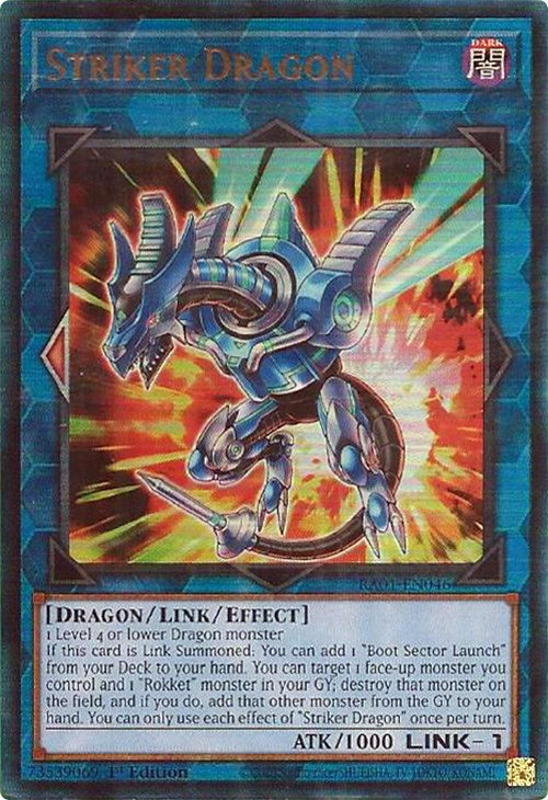 Striker Dragon [RA01-EN046] Prismatic Ultimate Rare | Card Merchant Takapuna