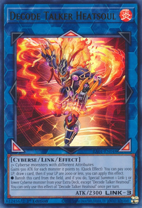 Decode Talker Heatsoul [RA01-EN048] Ultra Rare | Card Merchant Takapuna