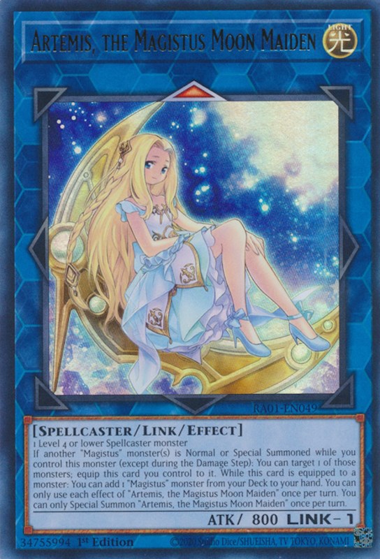 Artemis, the Magistus Moon Maiden [RA01-EN049] Ultra Rare | Card Merchant Takapuna