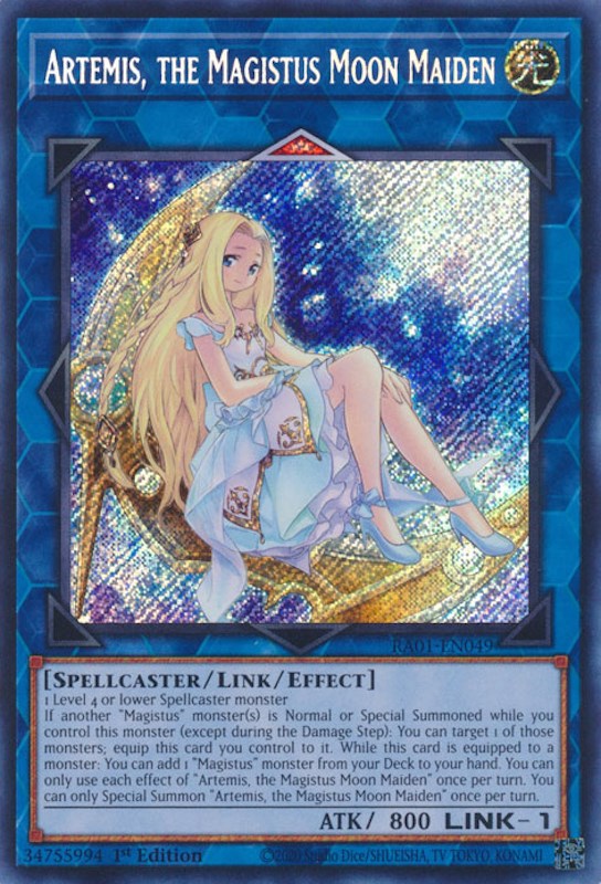 Artemis, the Magistus Moon Maiden [RA01-EN049] Secret Rare | Card Merchant Takapuna