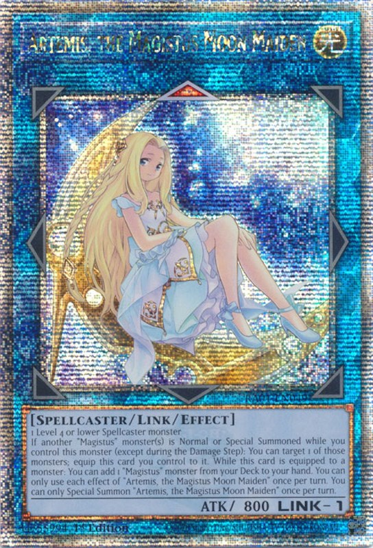 Artemis, the Magistus Moon Maiden [RA01-EN049] Quarter Century Secret Rare | Card Merchant Takapuna