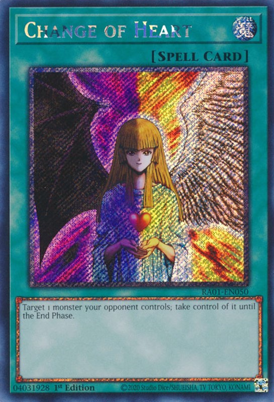 Change of Heart [RA01-EN050] Platinum Secret Rare | Card Merchant Takapuna