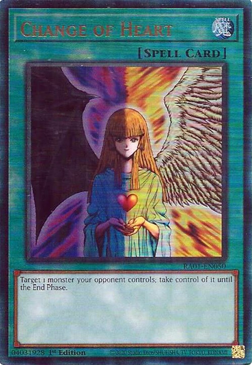 Change of Heart [RA01-EN050] Prismatic Ultimate Rare | Card Merchant Takapuna