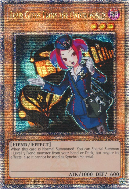 Tour Guide From the Underworld [RA01-EN005] Quarter Century Secret Rare | Card Merchant Takapuna