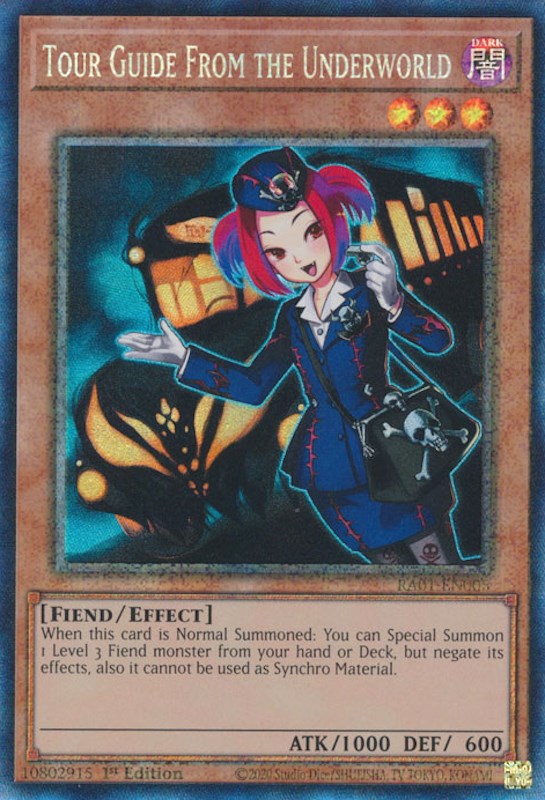 Tour Guide From the Underworld [RA01-EN005] Prismatic Collector's Rare | Card Merchant Takapuna