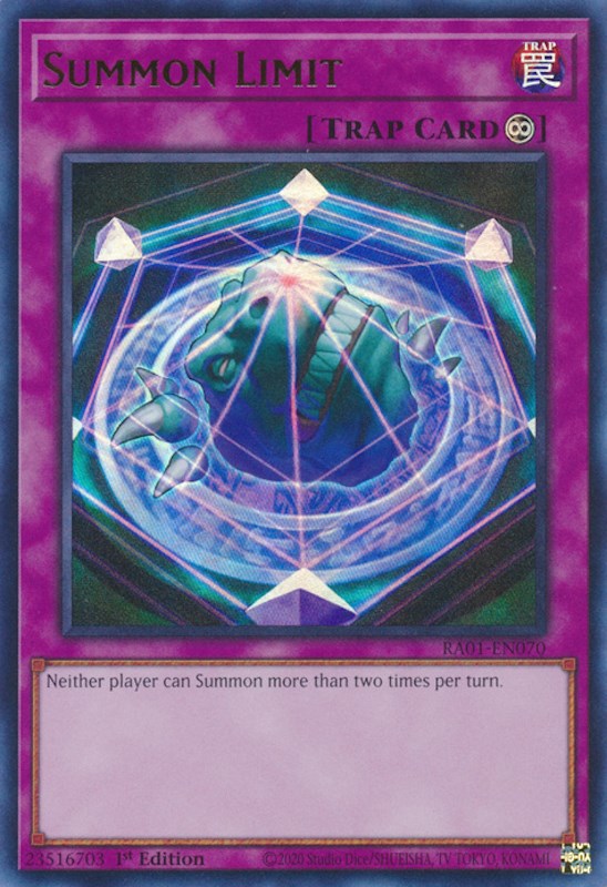 Summon Limit [RA01-EN070] Ultra Rare | Card Merchant Takapuna
