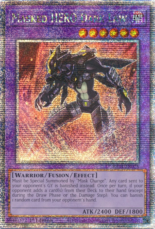 Masked HERO Dark Law [RA01-EN025] Quarter Century Secret Rare | Card Merchant Takapuna