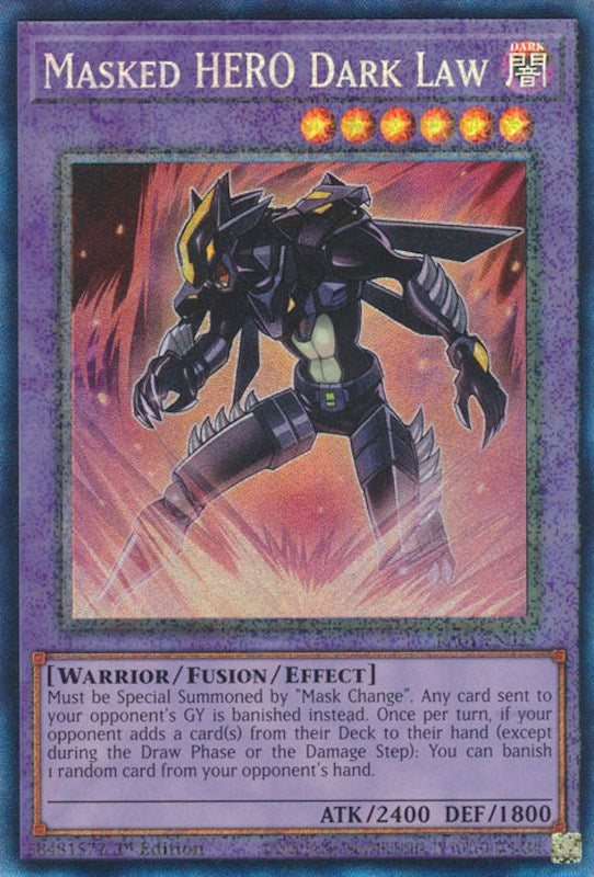 Masked HERO Dark Law [RA01-EN025] Prismatic Collector's Rare | Card Merchant Takapuna