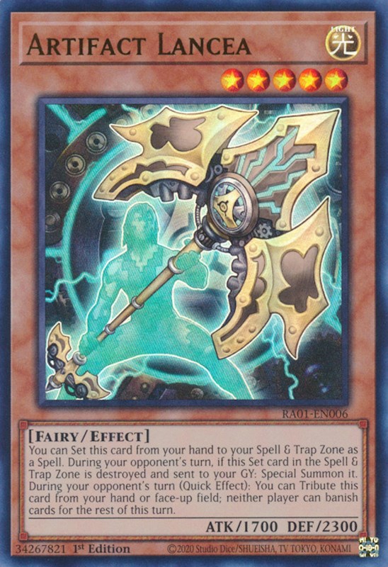 Artifact Lancea [RA01-EN006] Ultra Rare | Card Merchant Takapuna