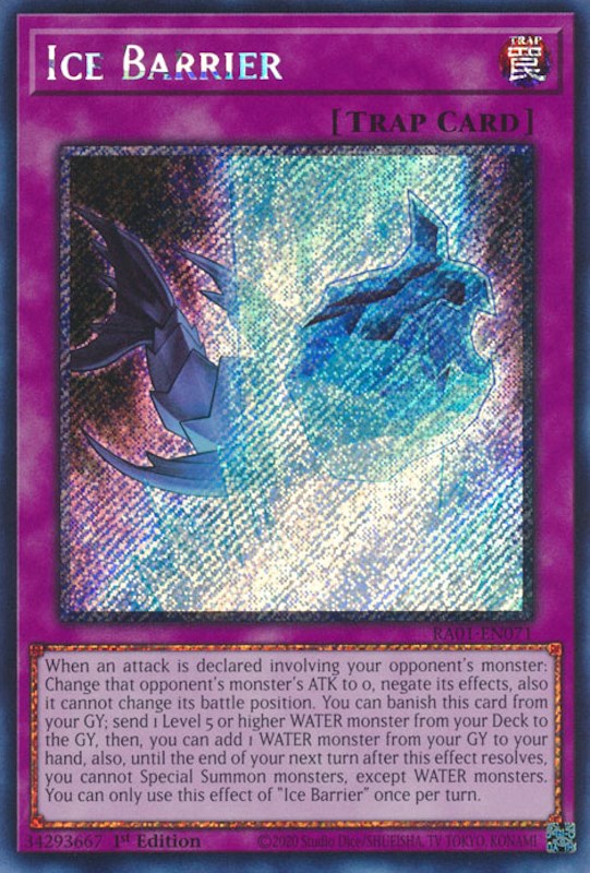 Ice Barrier [RA01-EN071] Platinum Secret Rare | Card Merchant Takapuna