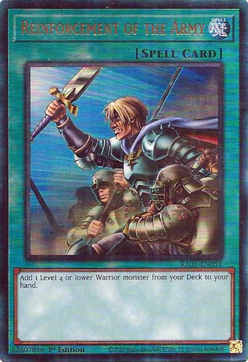 Reinforcement of the Army [RA01-EN051] Prismatic Ultimate Rare | Card Merchant Takapuna