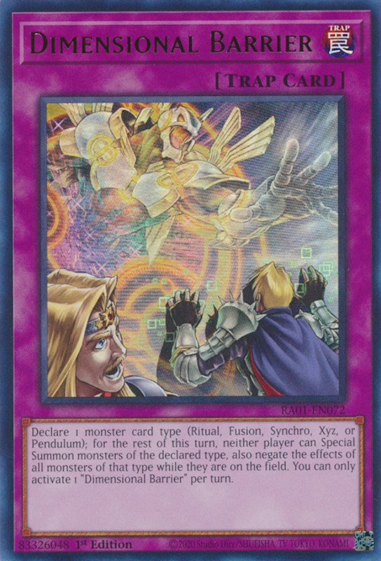 Dimensional Barrier [RA01-EN072] Ultra Rare | Card Merchant Takapuna