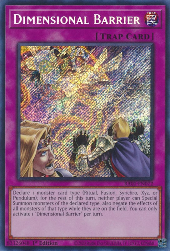 Dimensional Barrier [RA01-EN072] Secret Rare | Card Merchant Takapuna