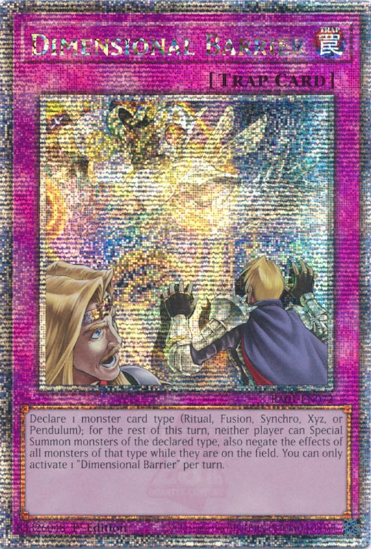 Dimensional Barrier [RA01-EN072] Quarter Century Secret Rare | Card Merchant Takapuna