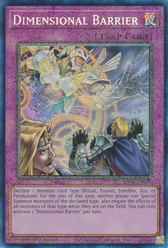 Dimensional Barrier [RA01-EN072] Prismatic Collector's Rare | Card Merchant Takapuna