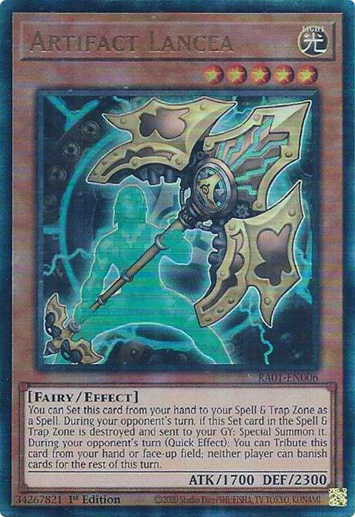 Artifact Lancea [RA01-EN006] Prismatic Ultimate Rare | Card Merchant Takapuna