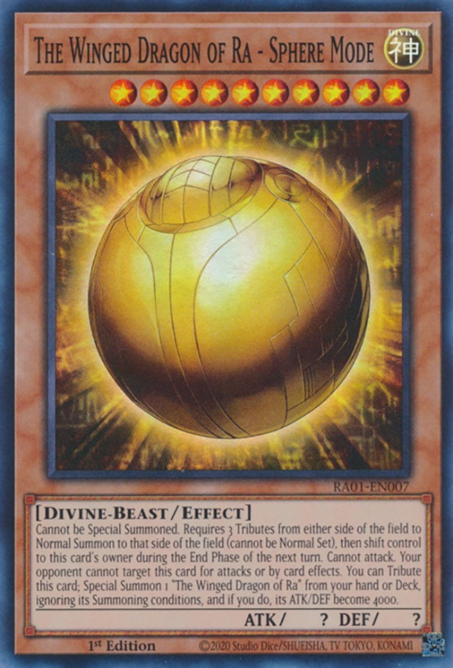 The Winged Dragon of Ra - Sphere Mode [RA01-EN007] Super Rare | Card Merchant Takapuna