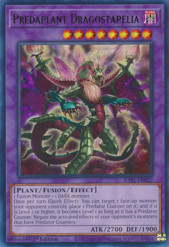 Predaplant Dragostapelia [RA01-EN027] Ultra Rare | Card Merchant Takapuna