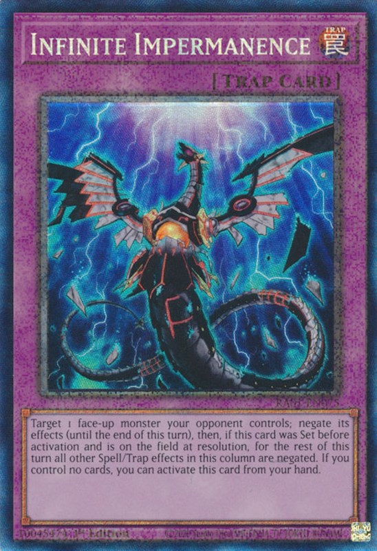 Infinite Impermanence [RA01-EN075] Prismatic Collector's Rare | Card Merchant Takapuna