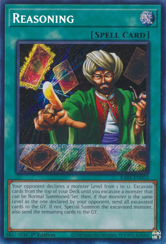 Reasoning [RA01-EN052] Secret Rare | Card Merchant Takapuna