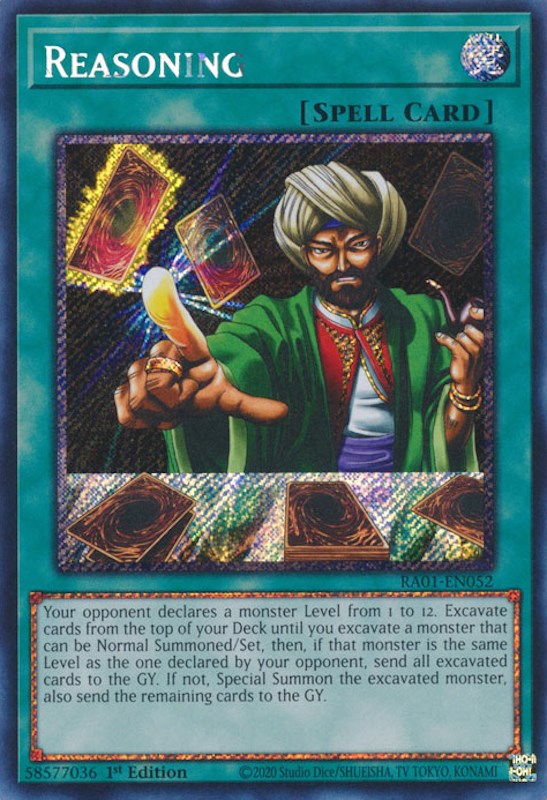 Reasoning [RA01-EN052] Platinum Secret Rare | Card Merchant Takapuna