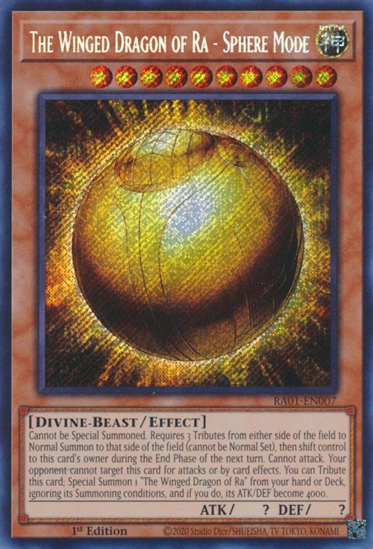 The Winged Dragon of Ra - Sphere Mode [RA01-EN007] Secret Rare | Card Merchant Takapuna