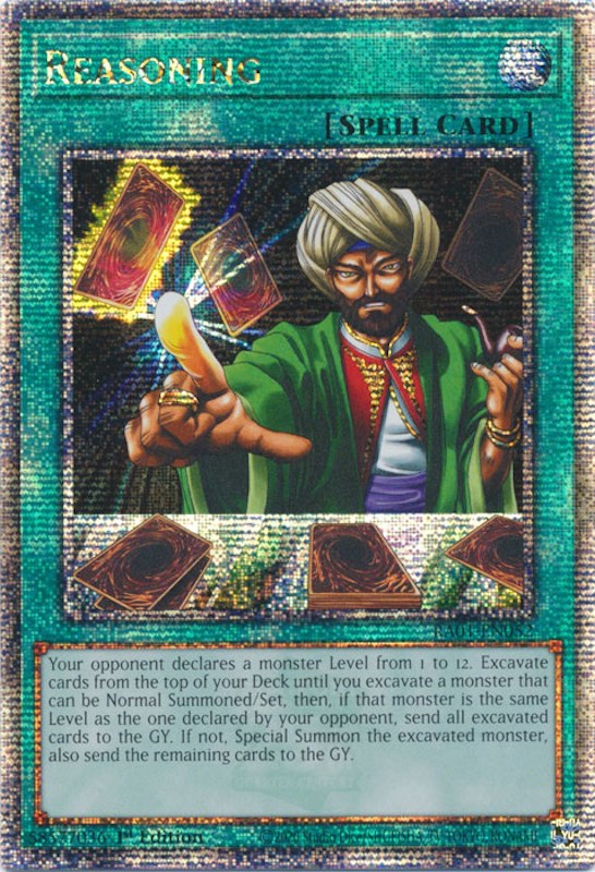 Reasoning [RA01-EN052] Quarter Century Secret Rare | Card Merchant Takapuna