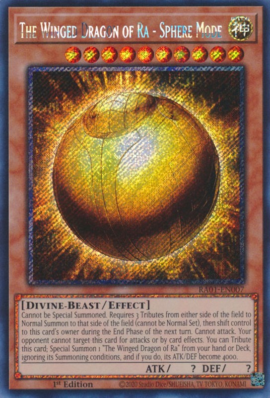 The Winged Dragon of Ra - Sphere Mode [RA01-EN007] Platinum Secret Rare | Card Merchant Takapuna