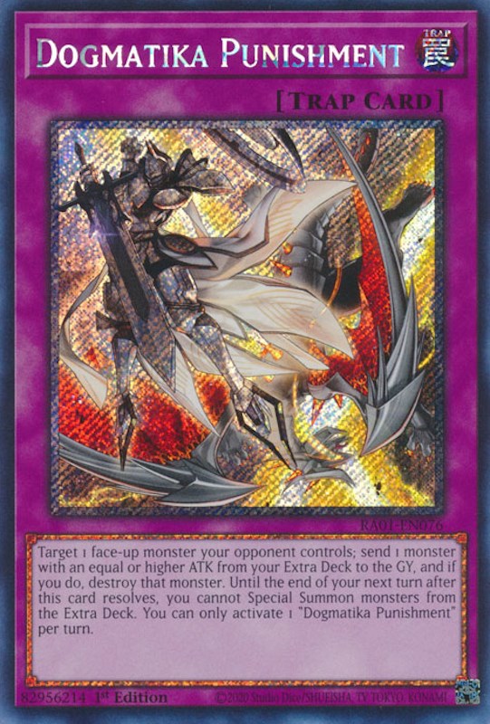 Dogmatika Punishment [RA01-EN076] Platinum Secret Rare | Card Merchant Takapuna