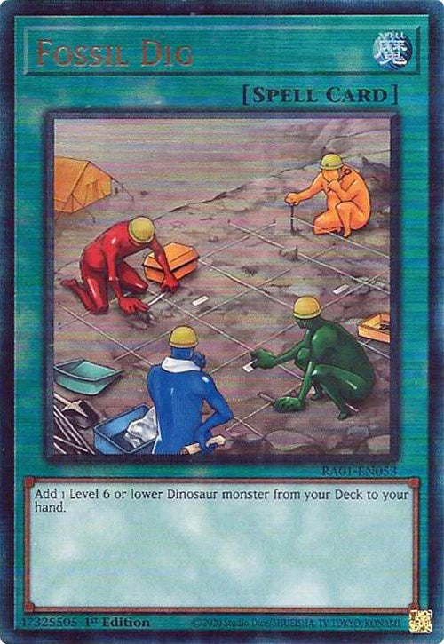 Fossil Dig [RA01-EN053] Prismatic Ultimate Rare | Card Merchant Takapuna