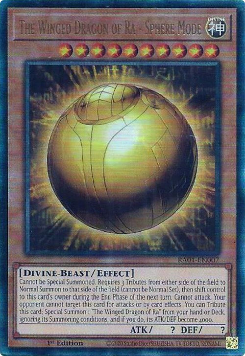 The Winged Dragon of Ra - Sphere Mode [RA01-EN007] Prismatic Ultimate Rare | Card Merchant Takapuna