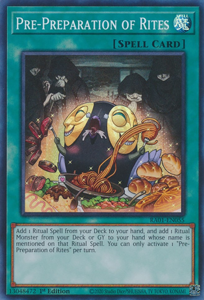 Pre-Preparation of Rites [RA01-EN055] Super Rare | Card Merchant Takapuna