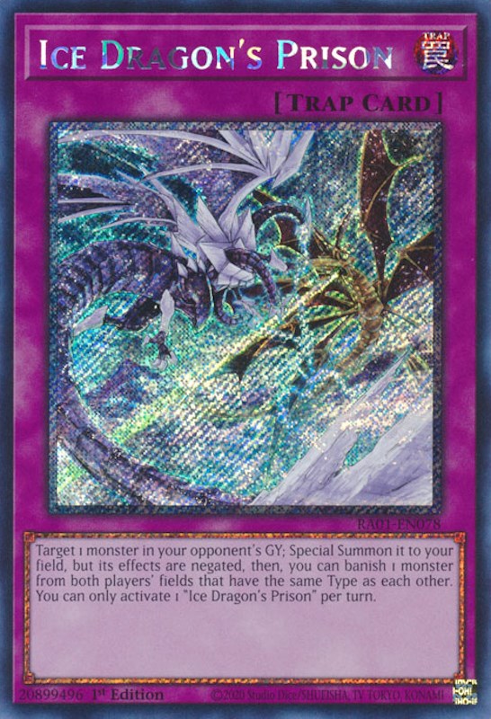 Ice Dragon's Prison [RA01-EN078] Platinum Secret Rare | Card Merchant Takapuna