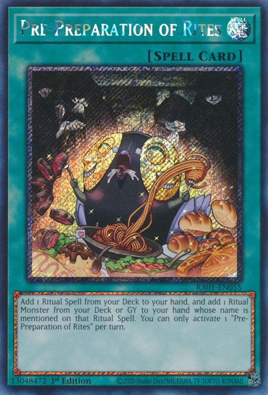 Pre-Preparation of Rites [RA01-EN055] Platinum Secret Rare | Card Merchant Takapuna