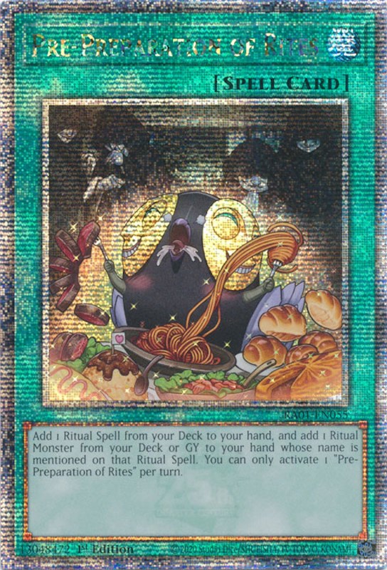 Pre-Preparation of Rites [RA01-EN055] Quarter Century Secret Rare | Card Merchant Takapuna