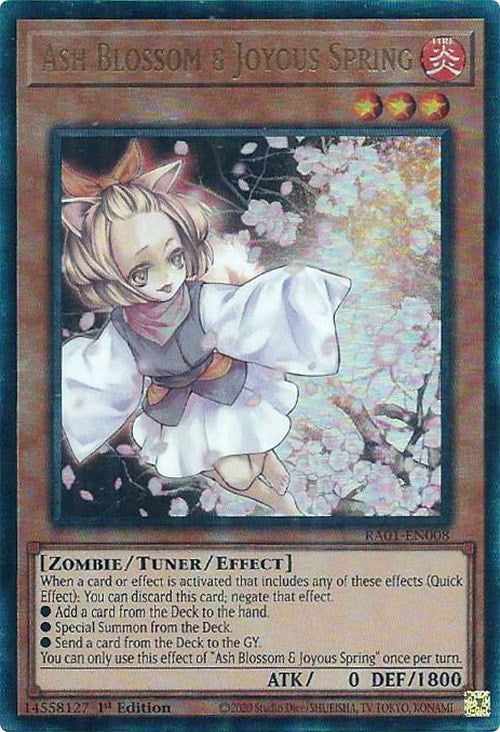 Ash Blossom & Joyous Spring [RA01-EN008] Prismatic Ultimate Rare | Card Merchant Takapuna