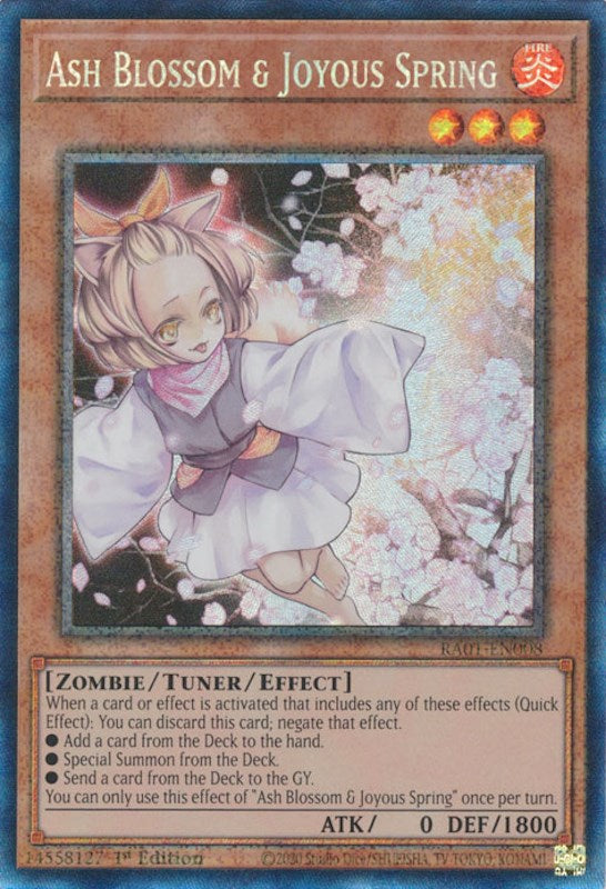 Ash Blossom & Joyous Spring [RA01-EN008] Prismatic Collector's Rare | Card Merchant Takapuna