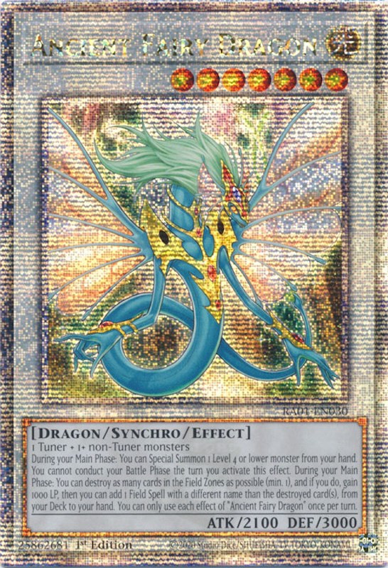 Ancient Fairy Dragon [RA01-EN030] Quarter Century Secret Rare | Card Merchant Takapuna