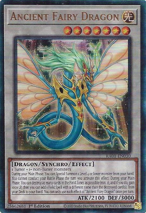 Ancient Fairy Dragon [RA01-EN030] Prismatic Ultimate Rare | Card Merchant Takapuna