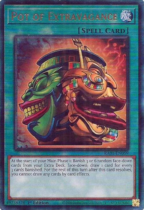 Pot of Extravagance [RA01-EN059] Prismatic Ultimate Rare | Card Merchant Takapuna