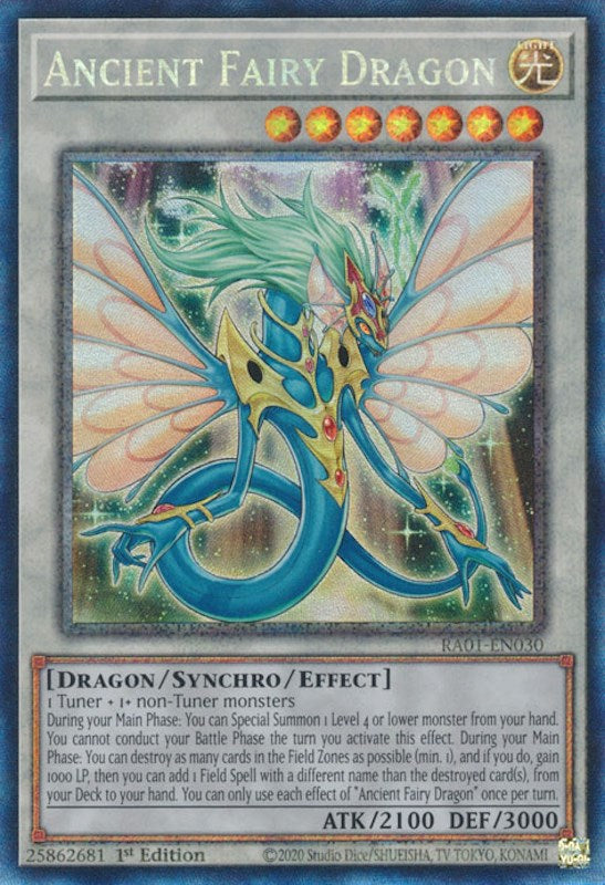 Ancient Fairy Dragon [RA01-EN030] Prismatic Collector's Rare | Card Merchant Takapuna