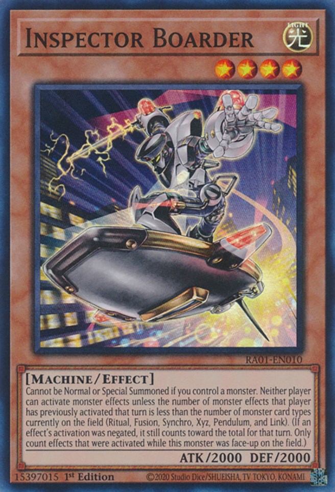 Inspector Boarder [RA01-EN010] Super Rare | Card Merchant Takapuna