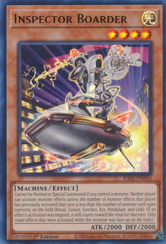 Inspector Boarder [RA01-EN010] Ultra Rare | Card Merchant Takapuna