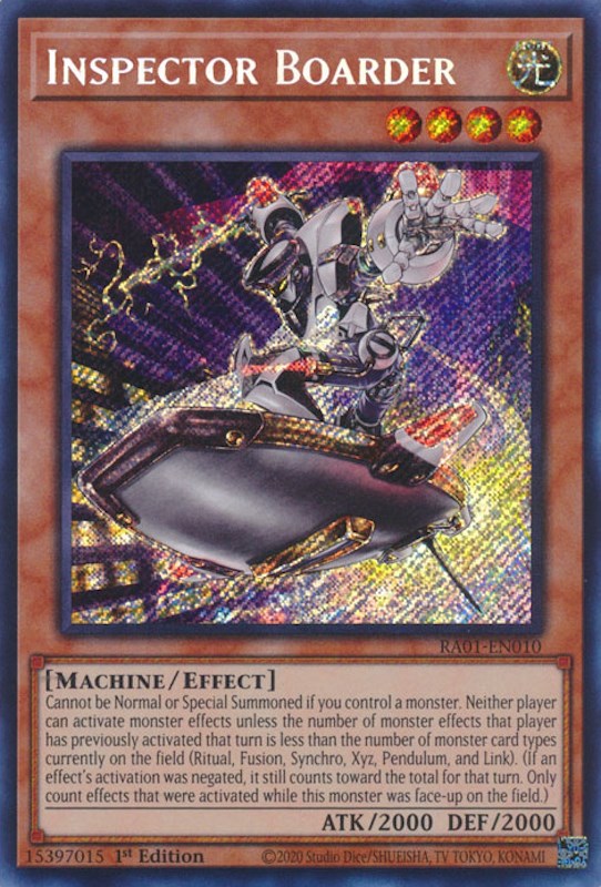 Inspector Boarder [RA01-EN010] Secret Rare | Card Merchant Takapuna