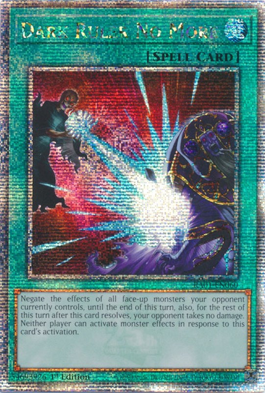 Dark Ruler No More [RA01-EN060] Quarter Century Secret Rare | Card Merchant Takapuna