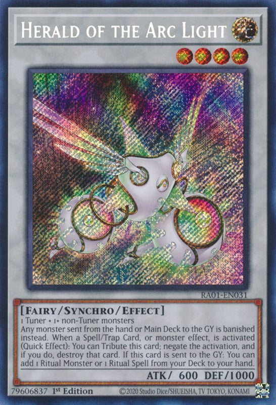 Herald of the Arc Light [RA01-EN031] Secret Rare | Card Merchant Takapuna