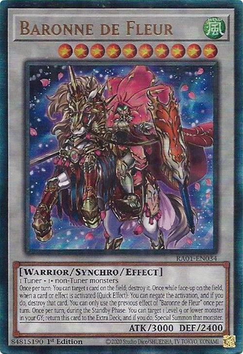 Baronne de Fleur [RA01-EN034] Prismatic Ultimate Rare | Card Merchant Takapuna